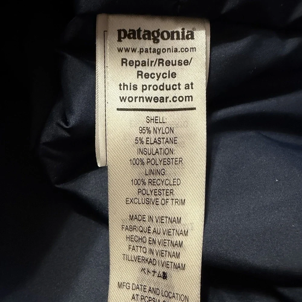 Patagonia Men's Medium Quandary Insulated Jacket Blue Removable Hood